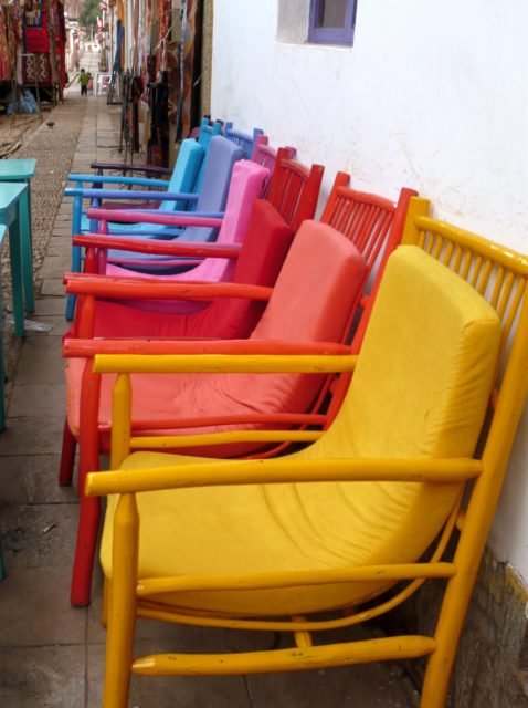 chaises colorées Mexique