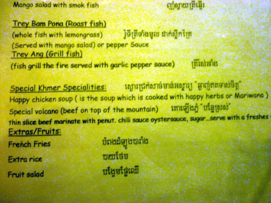 menu qui fait rire